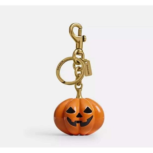 Coach Halloween Large Pumpkin Keychain Bag Charm NWT - Picture 1 of 9